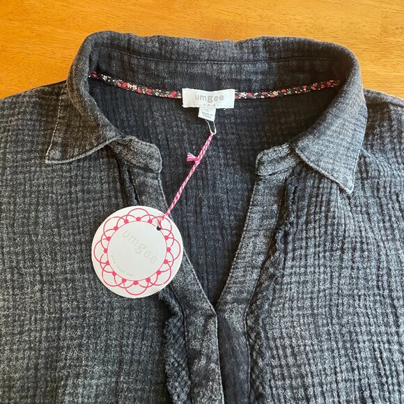 Size Large Umgee snow washed cotton gauze dress in Ash - Picture 3 of 14